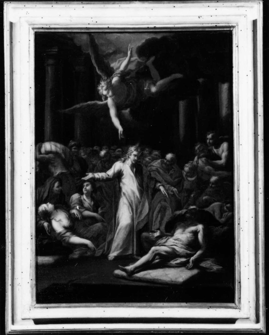 Cristo guarisce il paralitico presso la piscina di Betsaida (dipinto) di Cinqui Giovanni (bottega) (primo quarto sec. XVIII)