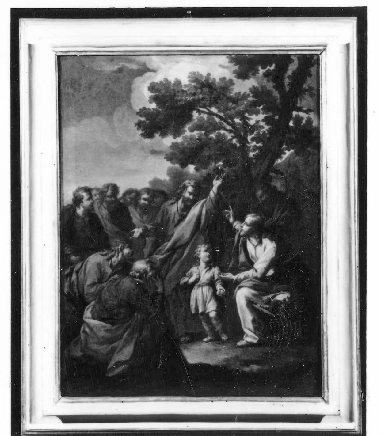 Cristo invita gli apostoli a divenire come fanciulli (dipinto) di Cinqui Giovanni (bottega) (primo quarto sec. XVIII)
