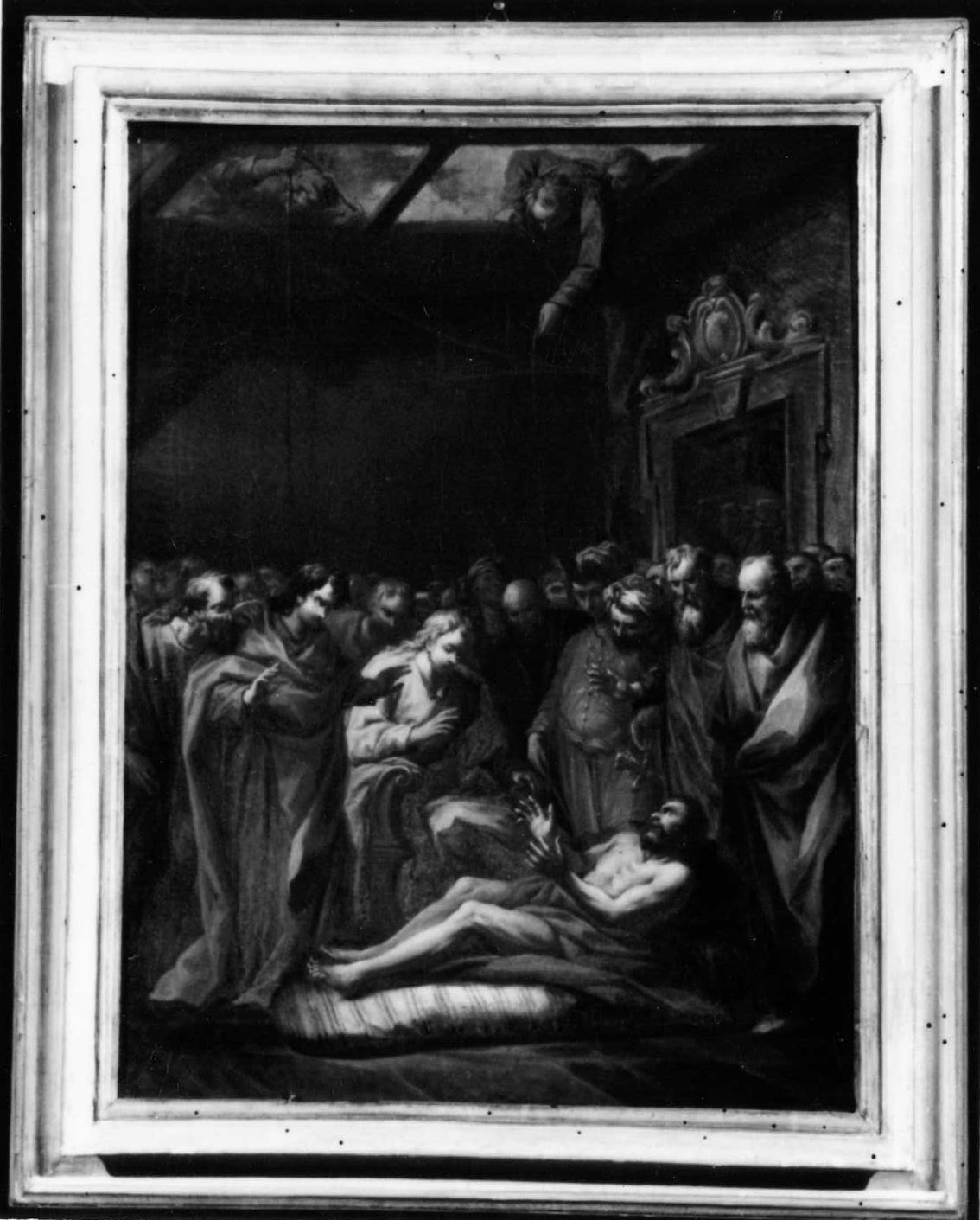 Cristo guarisce il paralitico di Cafarnao (dipinto) di Cinqui Giovanni (bottega) (primo quarto sec. XVIII)