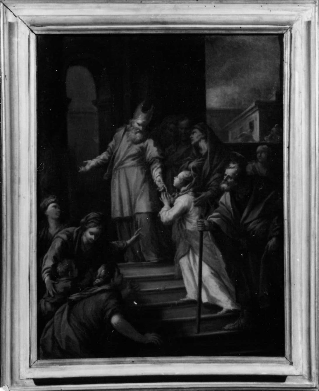 presentazione di Maria Vergine al tempio (dipinto) di Cinqui Giovanni (bottega) (primo quarto sec. XVIII)