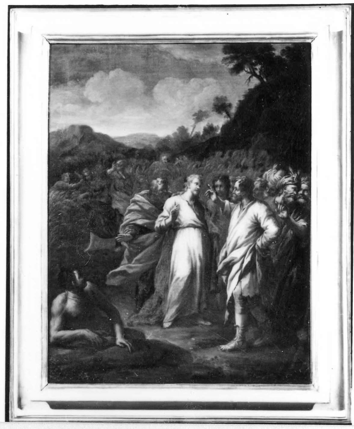 apostoli raccolgono spighe di grano il sabato (dipinto) di Cinqui Giovanni (bottega) (primo quarto sec. XVIII)