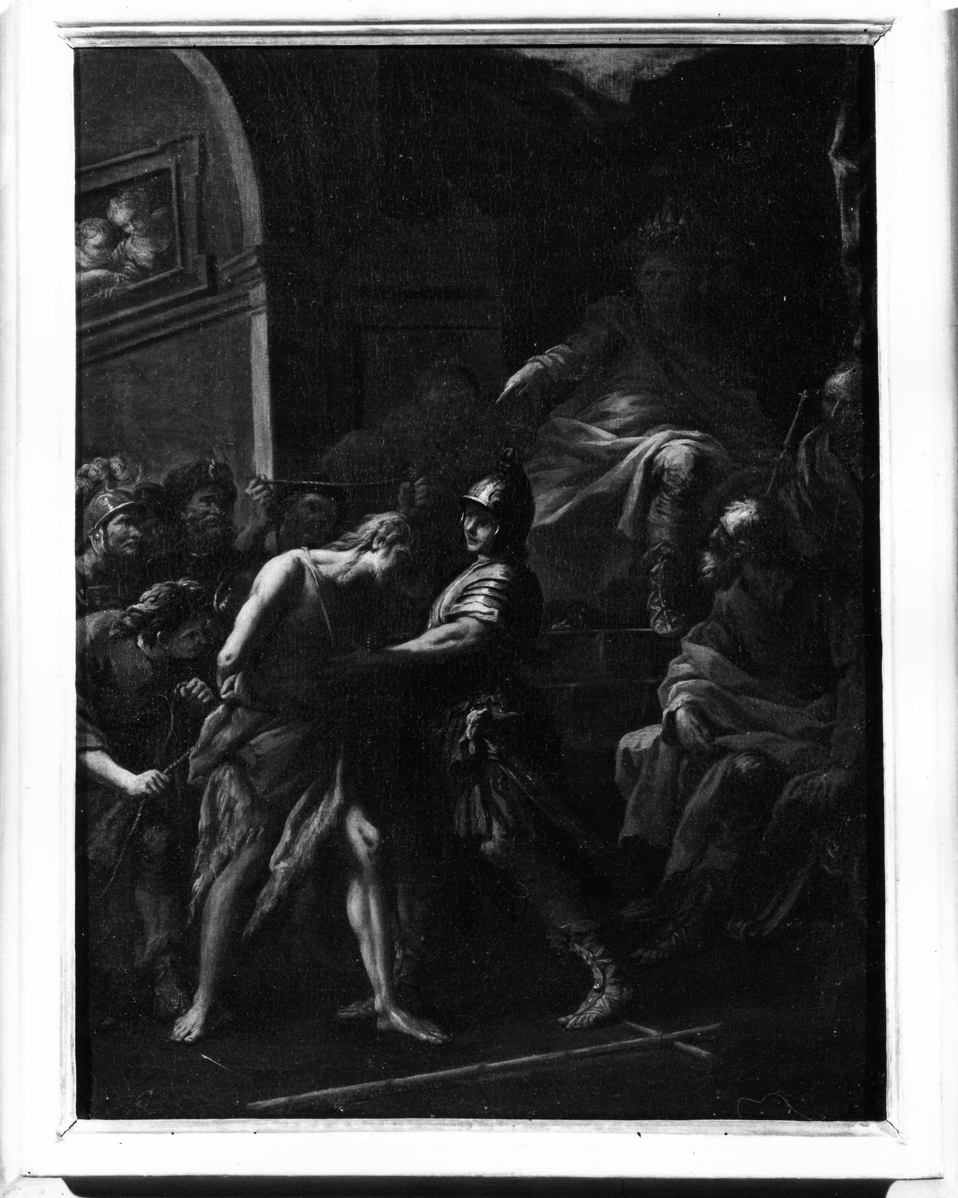 Cristo davanti a Erode (dipinto) di Cinqui Giovanni (bottega) (primo quarto sec. XVIII)