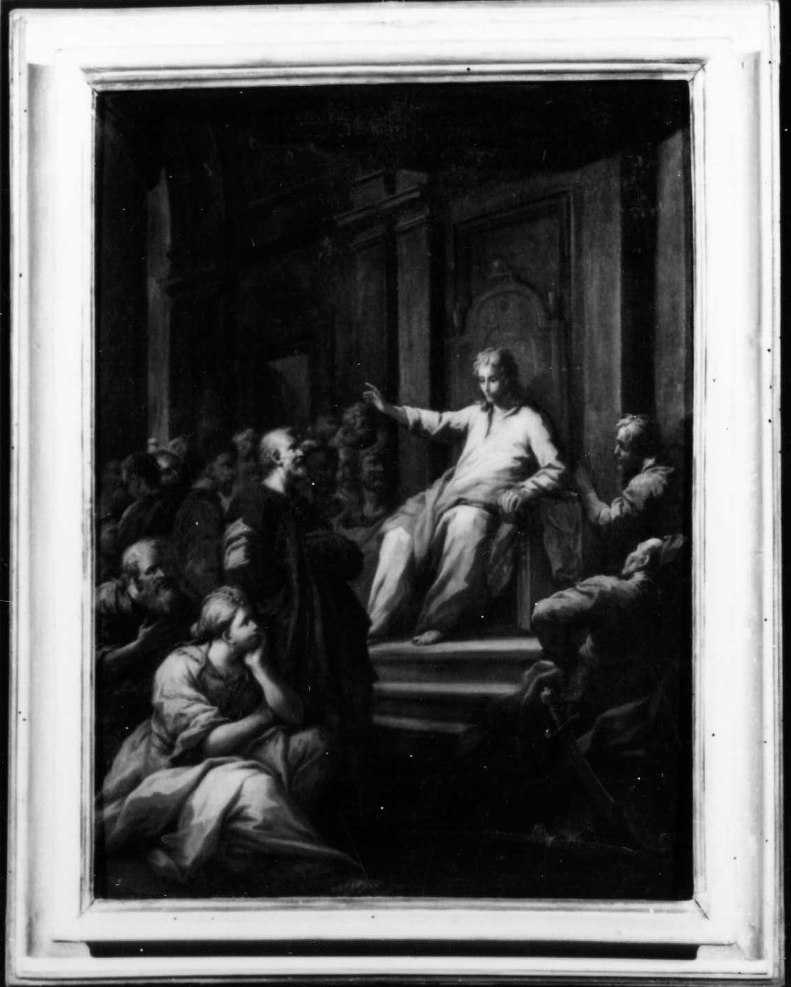 Cristo che predica nel tempio (dipinto) di Cinqui Giovanni (bottega) (primo quarto sec. XVIII)