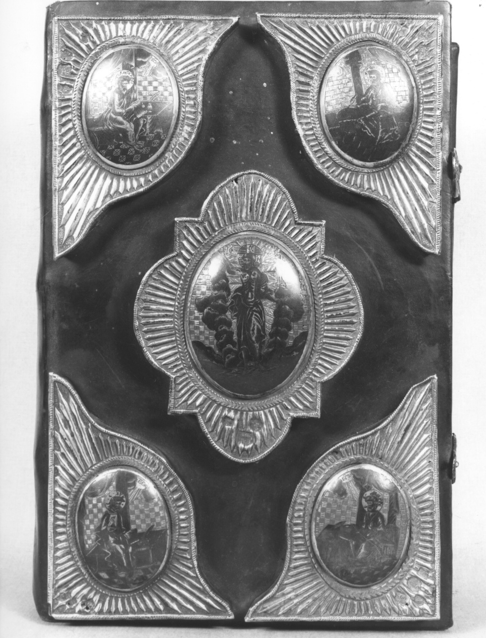 Cristo tra gli evangelisti (coperta di libro liturgico) - bottega russa (sec. XIX)