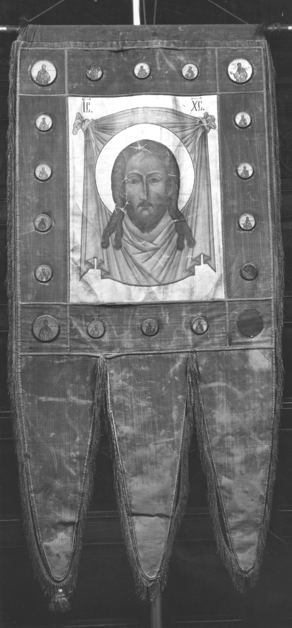 santi (stendardo processionale, pendant) - manifattura russa (sec. XIX)
