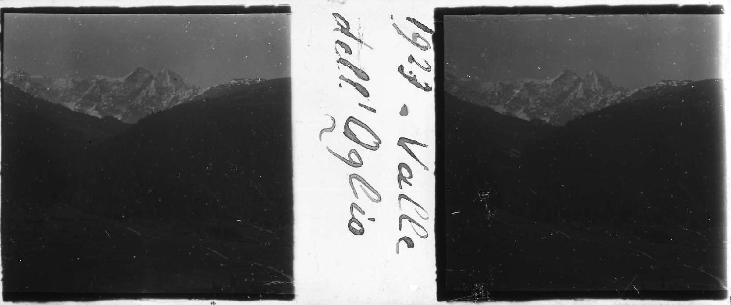 Panorama montuoso (positivo stereoscopico) di Anonimo (XX)
