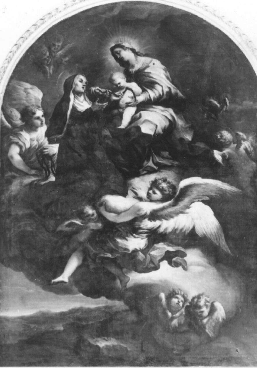 gloria di Santa Monica (dipinto) di Gherardini Alessandro (fine sec. XVII)