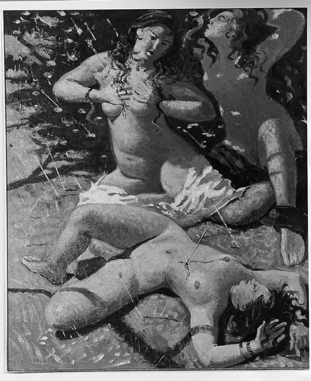 Le niobidi, Diana uccide le figlie di Niobe (dipinto) di Colacicchi Giovanni (sec. XX)