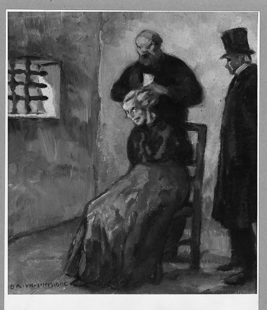 scena di tortura (dipinto) di Costetti Giovanni (sec. XX)
