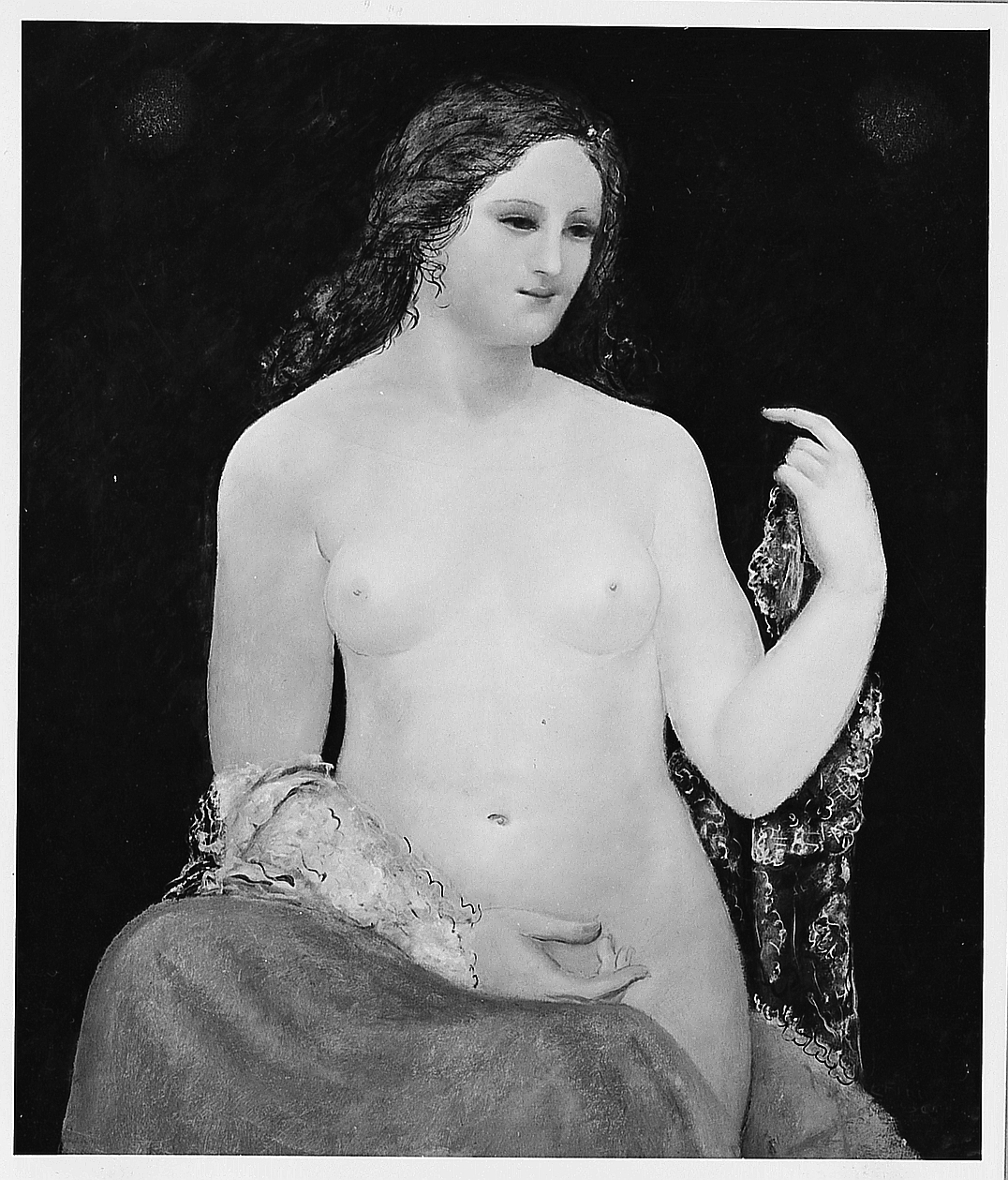 Nudo, figura femminile nuda (dipinto) di Fini Leonor (sec. XX)