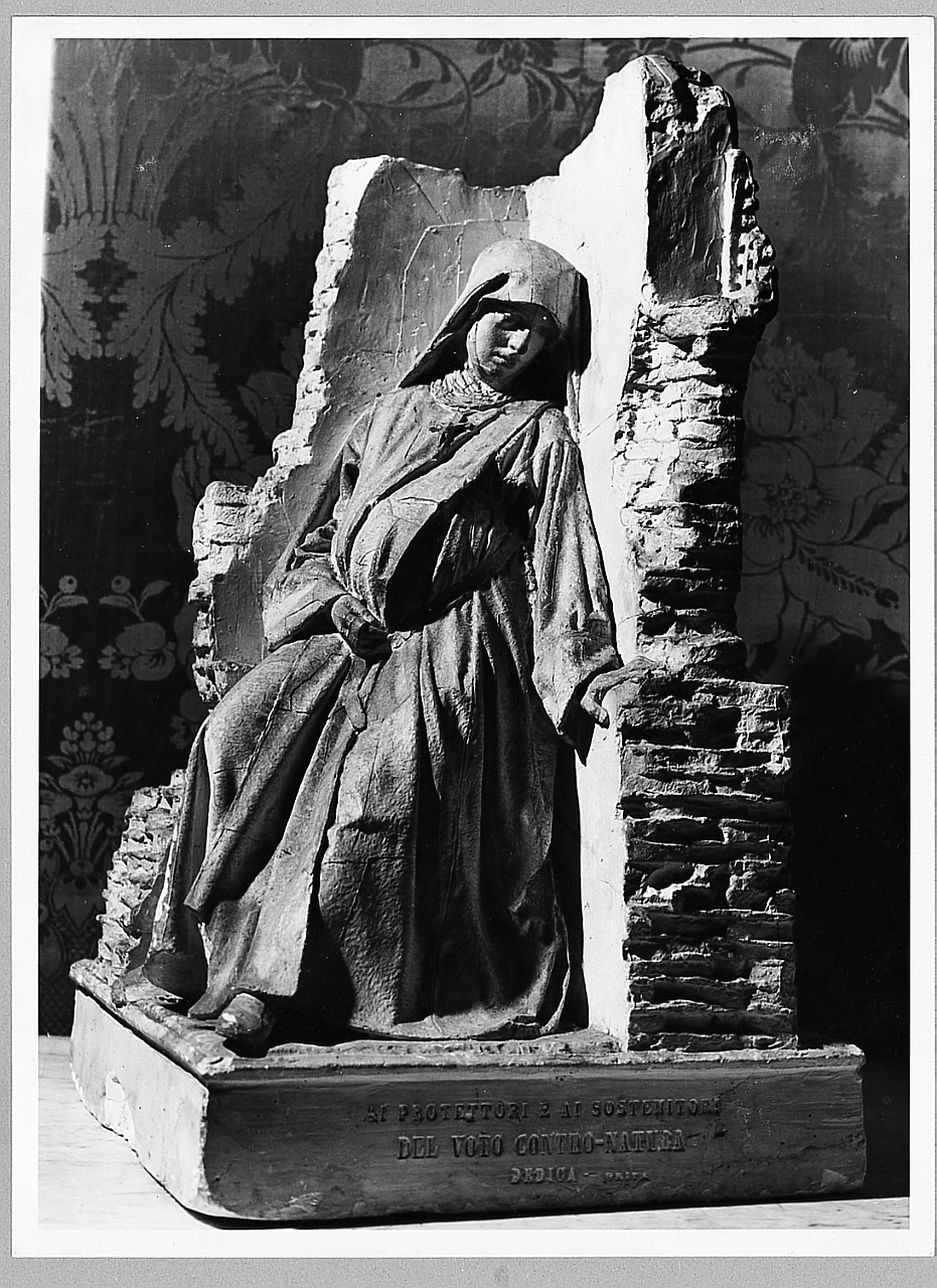 Voto contro natura, figura femminile (calco di monumento) di Grita Salvatore (sec. XIX)