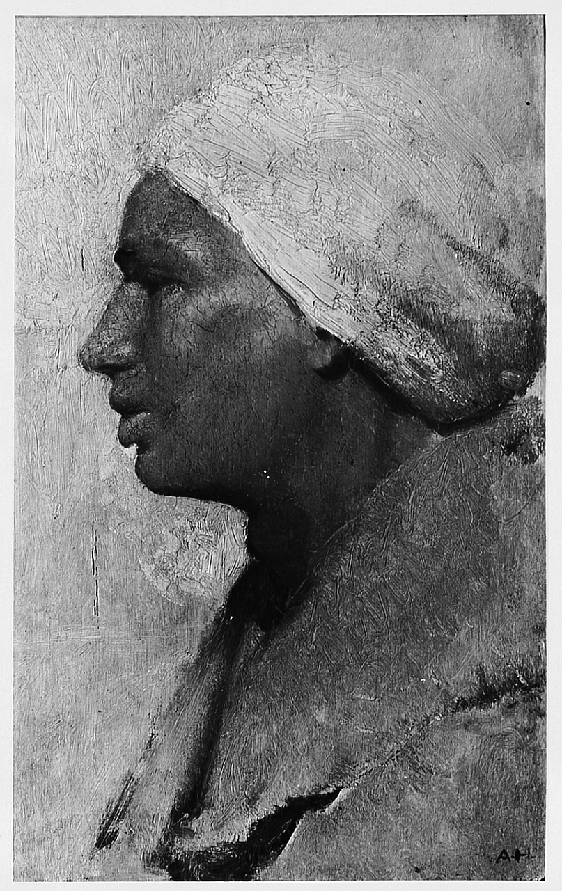 Marocchino, figura maschile (dipinto) di Hirémy Hirschl Adolf (sec. XX)