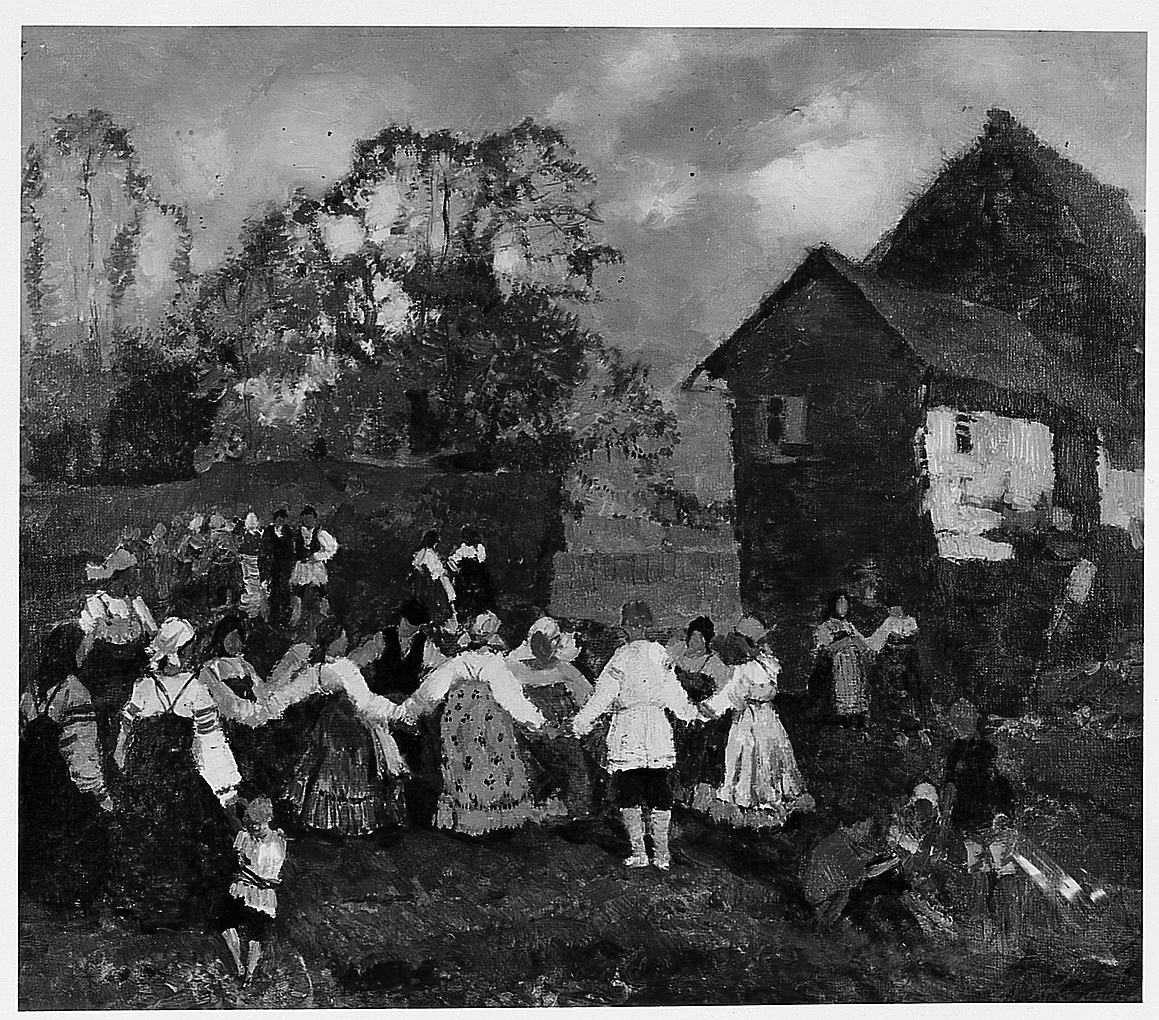 Danza russa, danza di contadini (dipinto) di Issupoff Alessio (sec. XX)