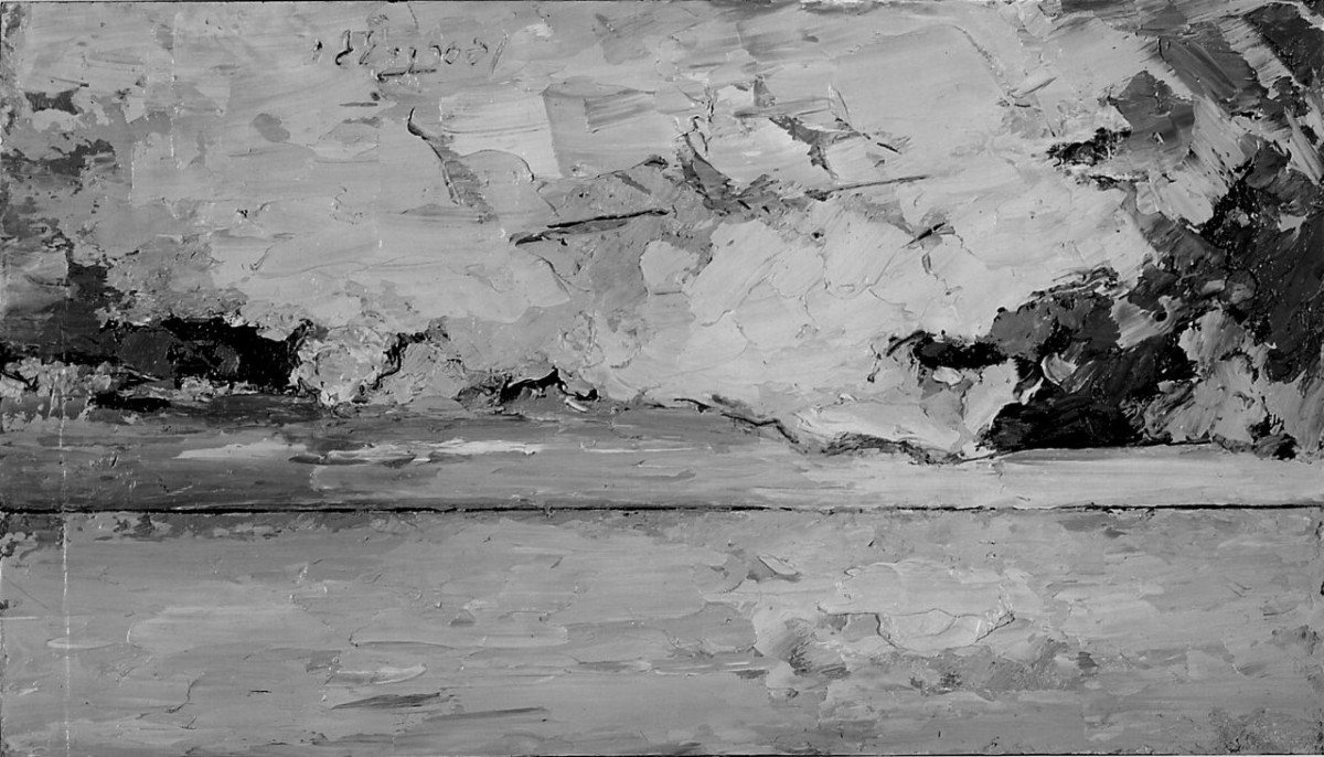 paesaggio marino (dipinto) di Scatizzi Sergio (sec. XX)