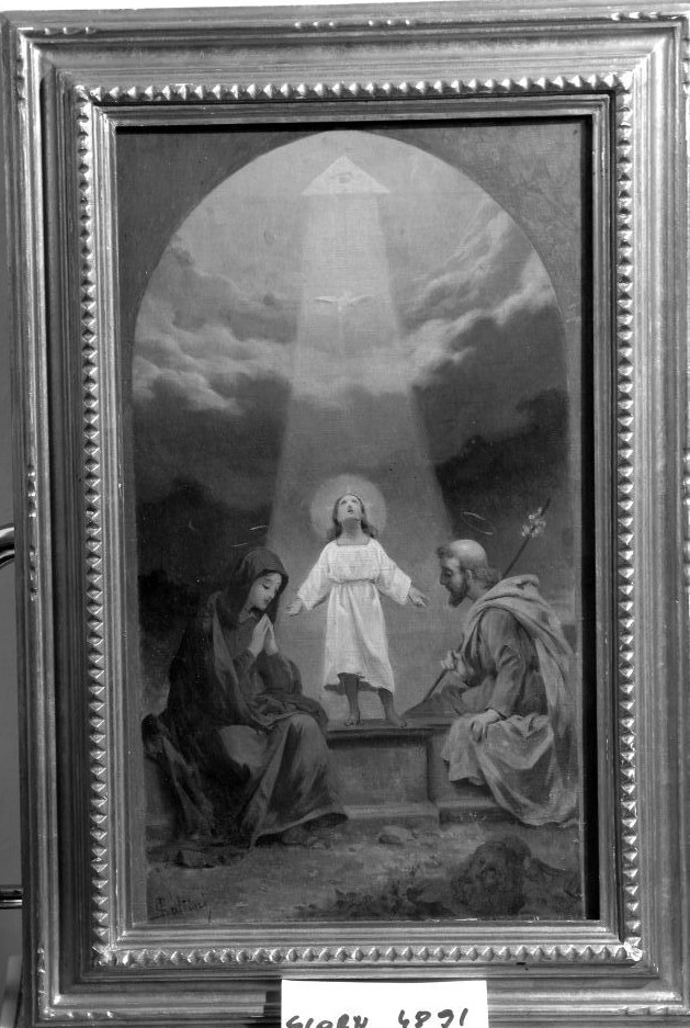 Sacra Famiglia (dipinto) di Saltini Pietro (sec. XIX)