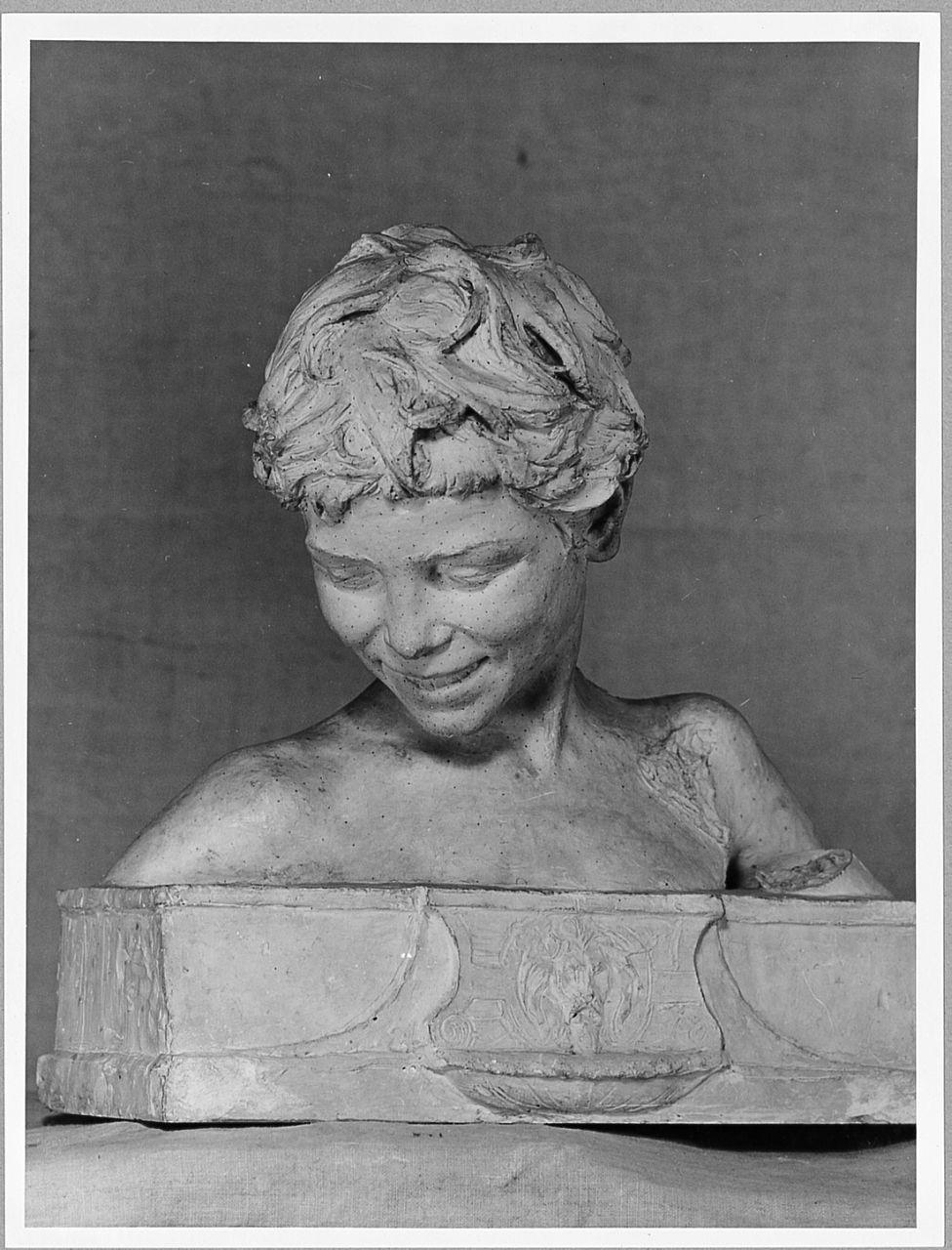 busto ritratto di bambino (calco di scultura) di Trentacoste Domenico (fine/ inizio secc. XIX/ XX)