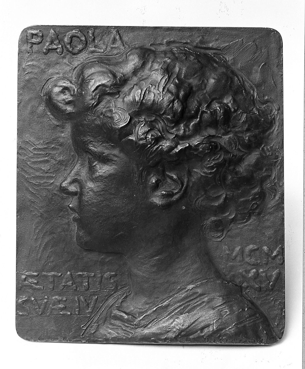 ritratto di Paola Ojetti (placchetta) di Trentacoste Domenico (sec. XX)