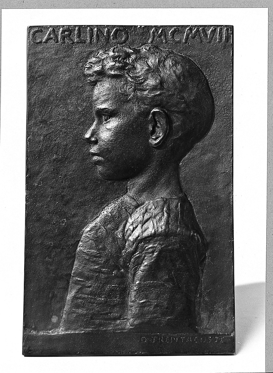 ritratto di Carlino Uzielli (rilievo) di Trentacoste Domenico (sec. XX)