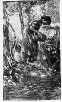 donna che annaffia i fiori (dipinto) di Ciani Cesare (fine/ inizio secc. XIX/ XX)