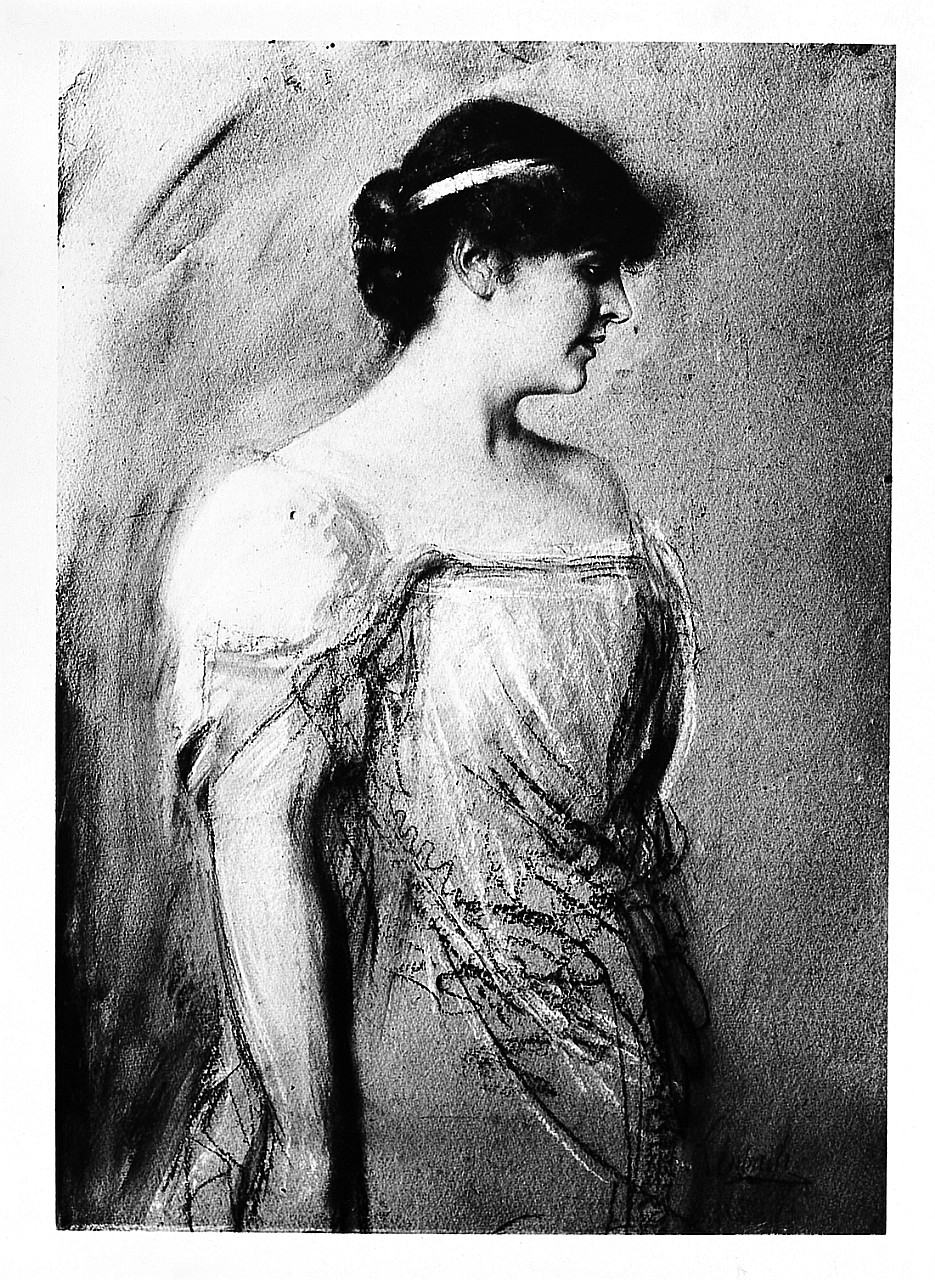 ritratto di Giulia Cioni contessa di Villeneuve (dipinto) di Lenbach Franz-Seraph von (sec. XIX)