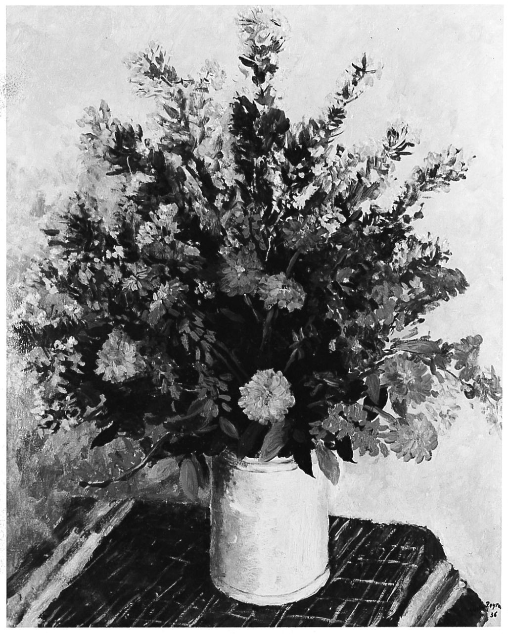 vaso con fiori (dipinto) di Peyron Guido (sec. XX)