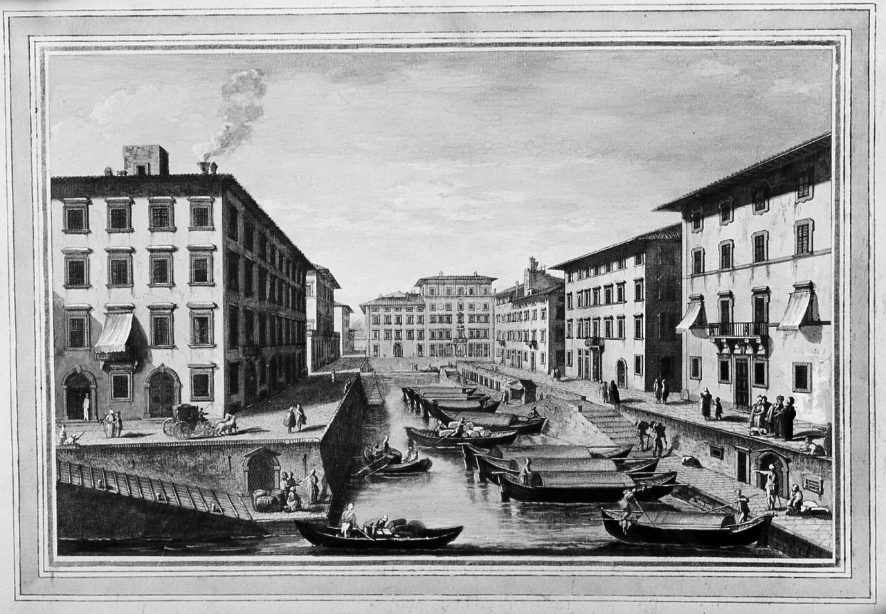 veduta di Venezia nuova a Livrono sul posto detto il Porticciolo (dipinto) di Terreni Giuseppe Maria (fine sec. XVIII)