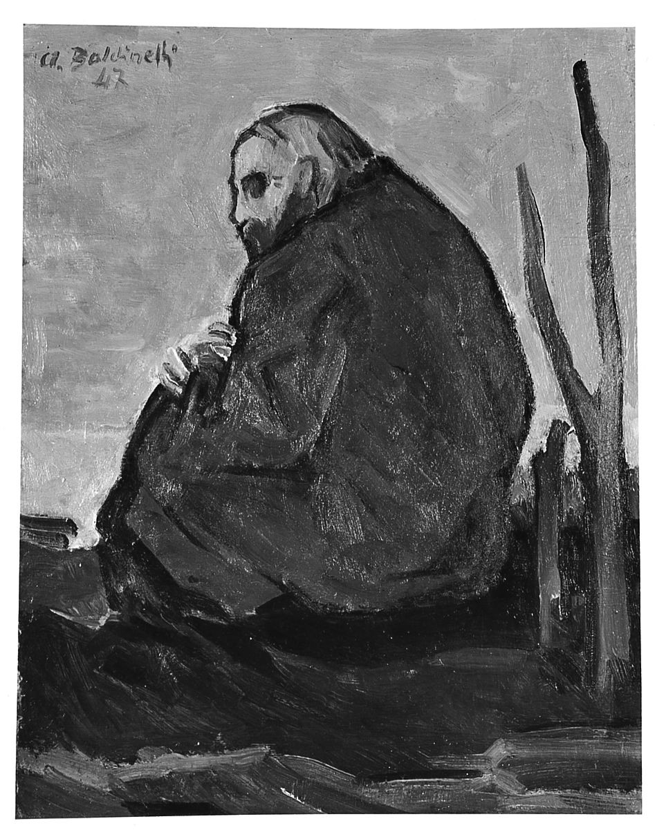 figura maschile (dipinto) di Baldinelli Armando (sec. XX)