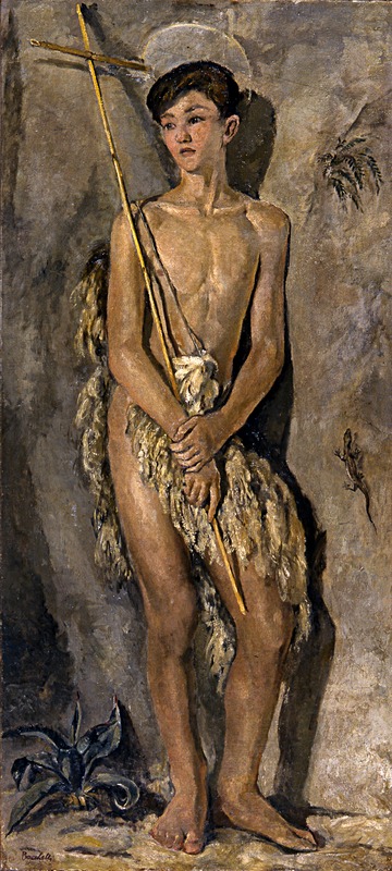 San Giovanni Battista nel deserto (dipinto) di Bacchelli Mario (sec. XX)
