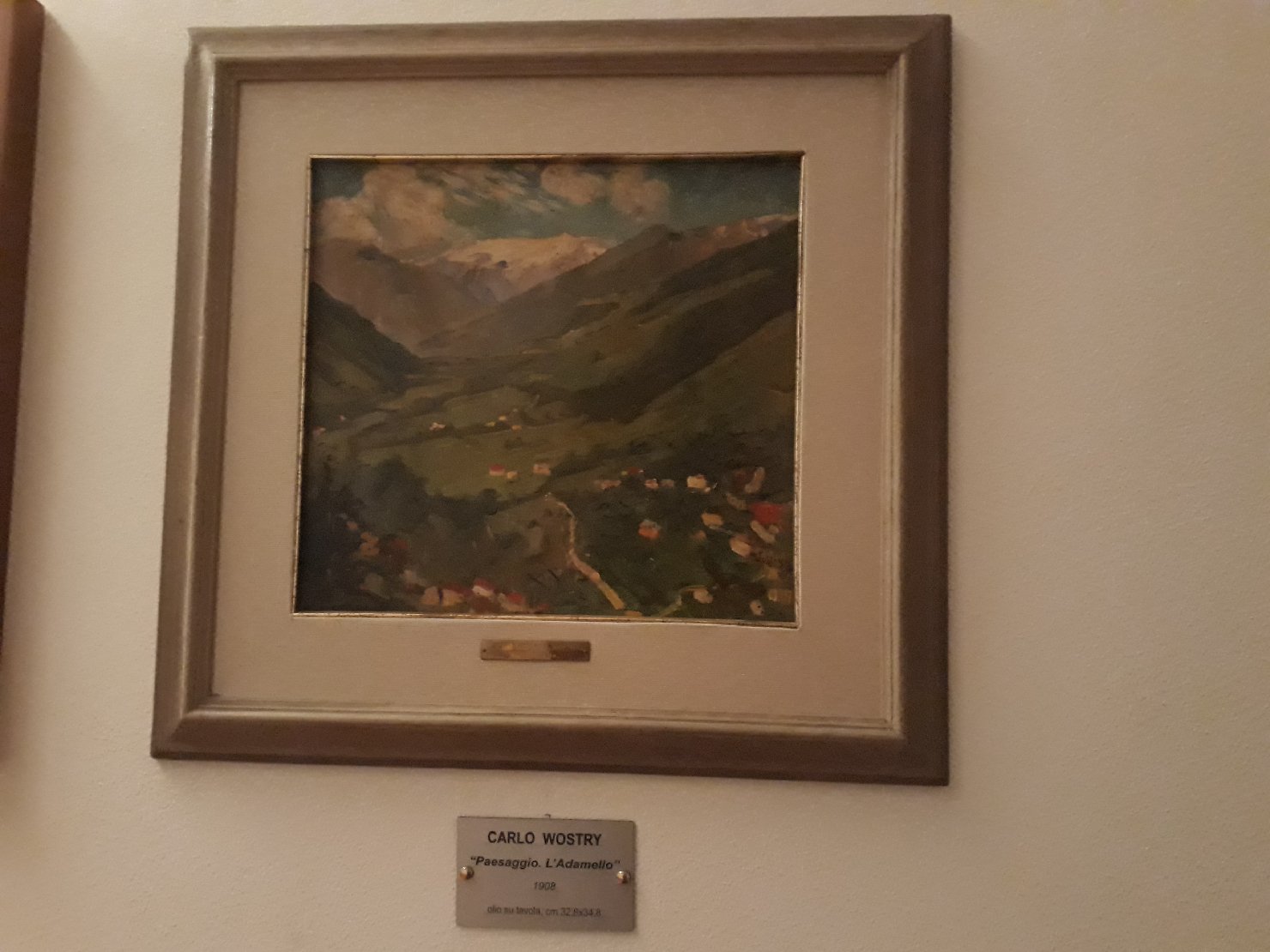 Paesaggio. L'Adamello, Veduta dell'Adamello (dipinto) di Carlo Wostry (attribuito) (sec. XX)
