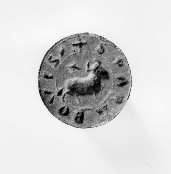 bue passante (calco di sigillo) di Lelli Oronzio (bottega) (ultimo quarto sec. XIX)