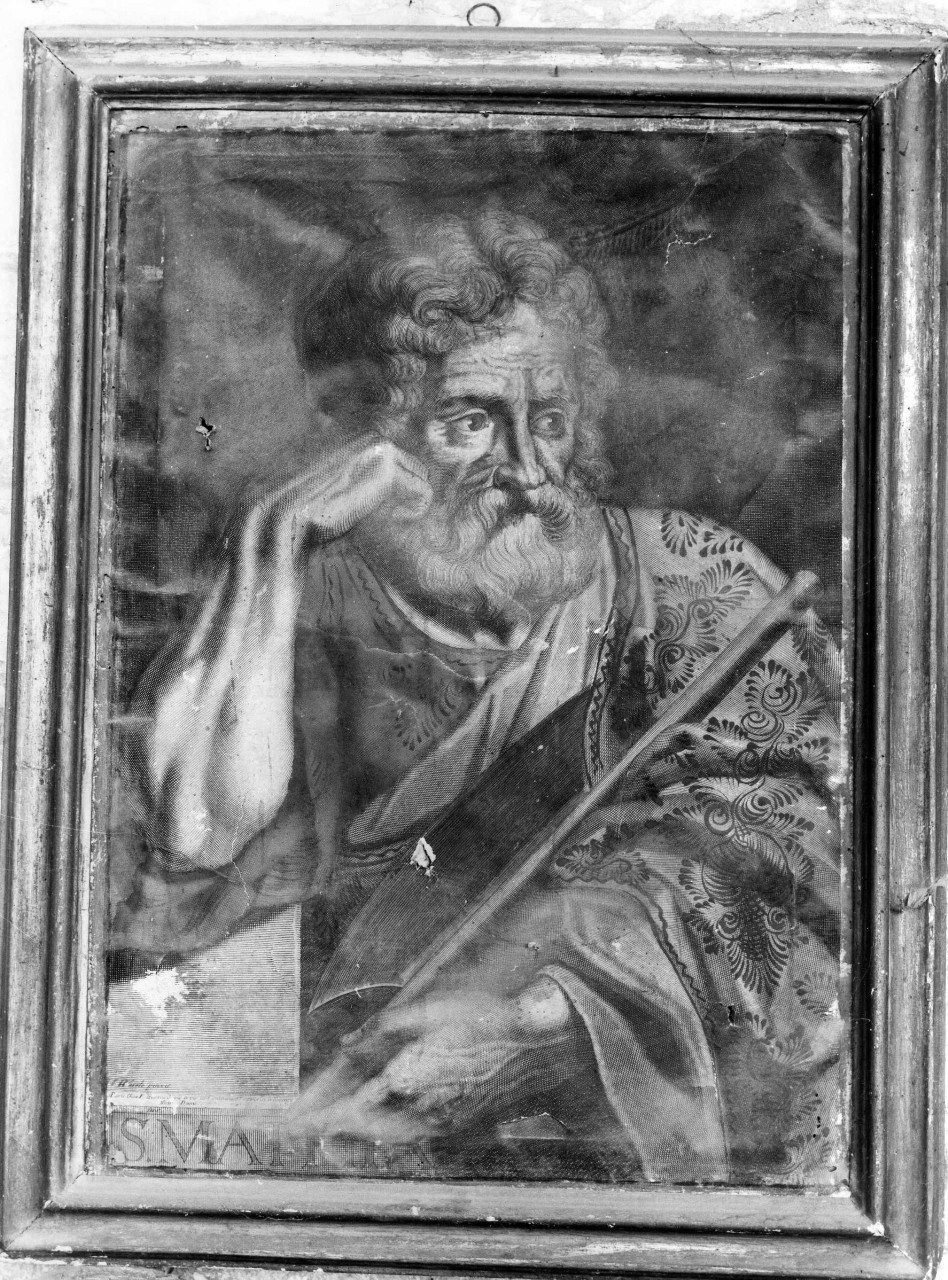 San Matteo Evangelista (stampa, serie) di Landry Pierre, Watele Henri (secc. XVII/ XVIII)