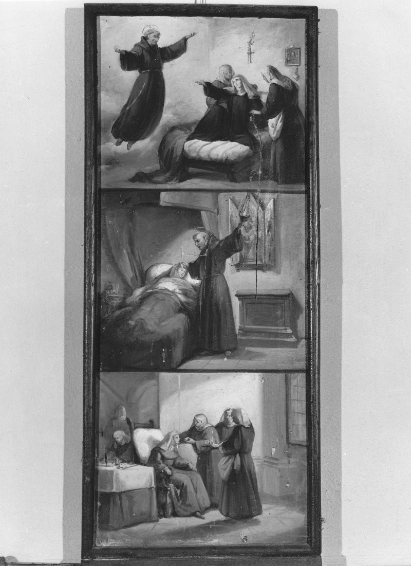 Tre scene della vita di San Leonardo da Porto Maurizio, San Leonardo (dipinto) di Folchi Ferdinando (sec. XIX)