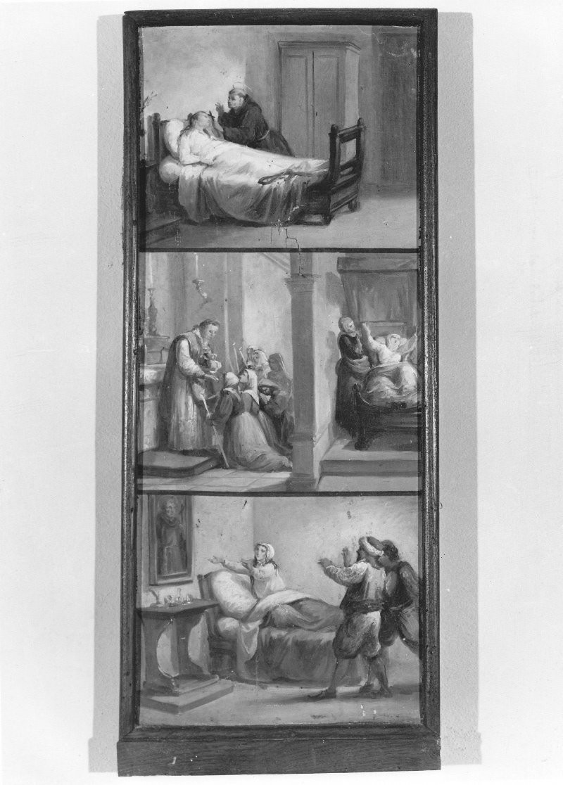 La guarigione di una fanciulla, San Leonardo (dipinto) di Folchi Ferdinando (sec. XIX)