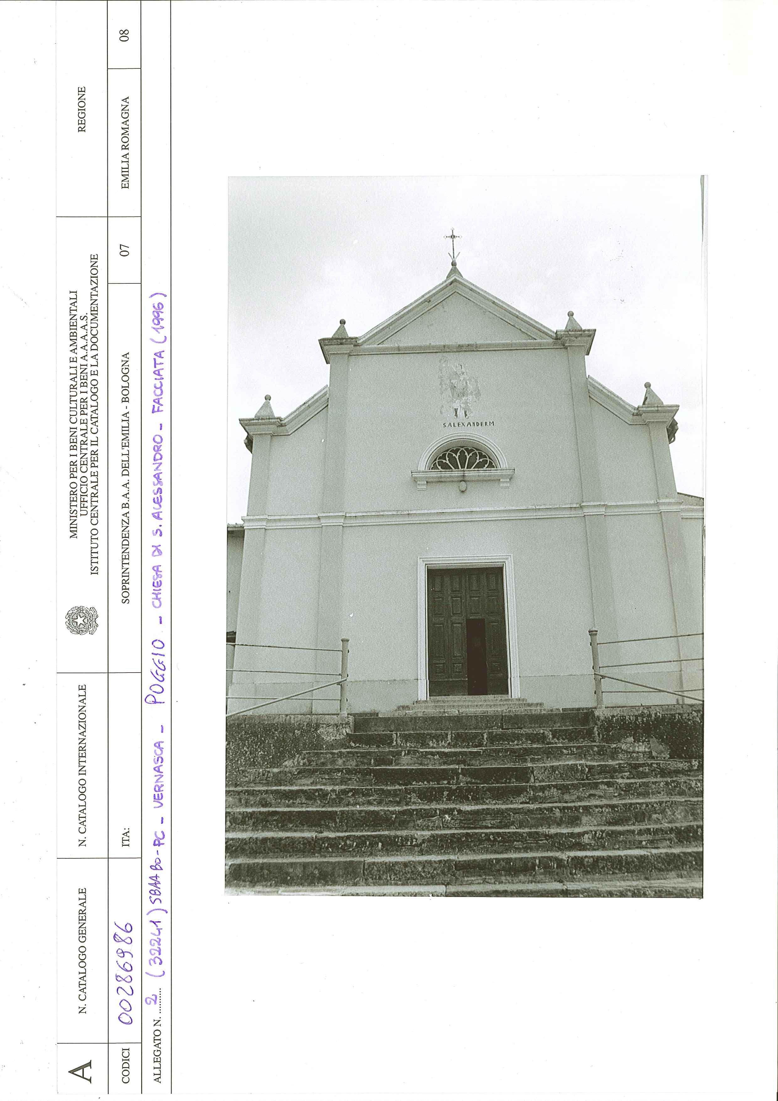 Chiesa di S. Alessandro Martire (chiesa, parrocchiale) - Vernasca (PC) 