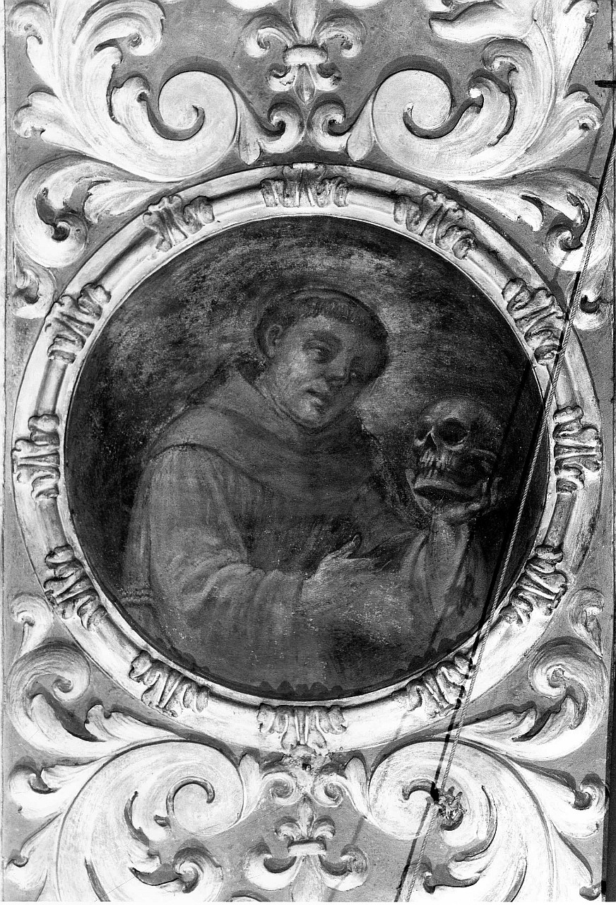 Santo francescano (dipinto murale) di Bamberini Anton Domenico, Casini Attilio (sec. XVII)