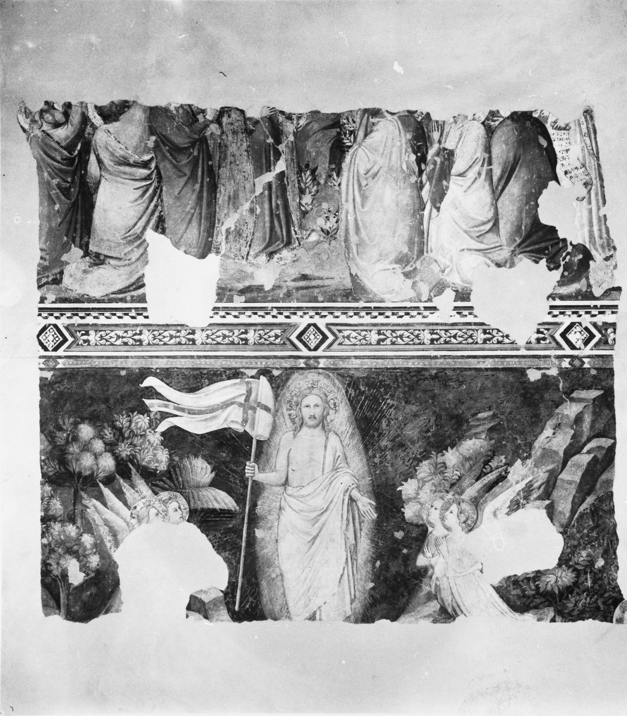 ascensione di Cristo (dipinto murale) di Nelli Pietro (attribuito) (fine sec. XIV)