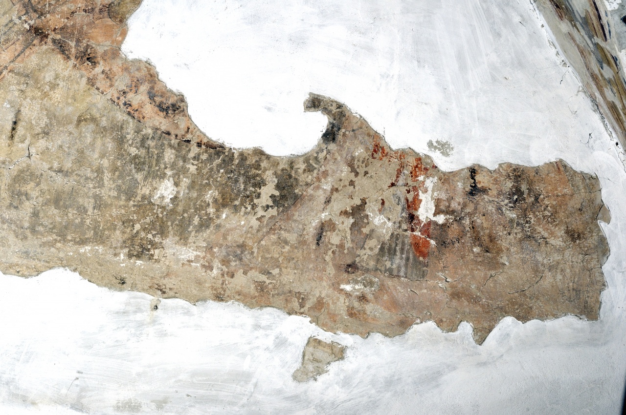 oste iniquo uccide un fanciullo durante la carestia (dipinto murale) - ambito toscano (prima metà sec. XIV)