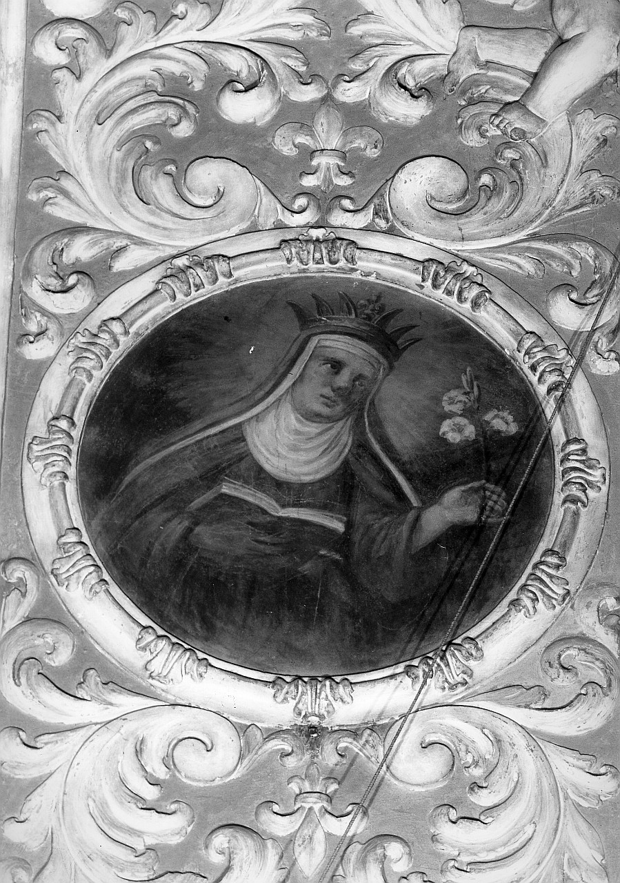 Santa terziaria francescana (dipinto murale) di Bamberini Anton Domenico (attribuito) (fine sec. XVII)