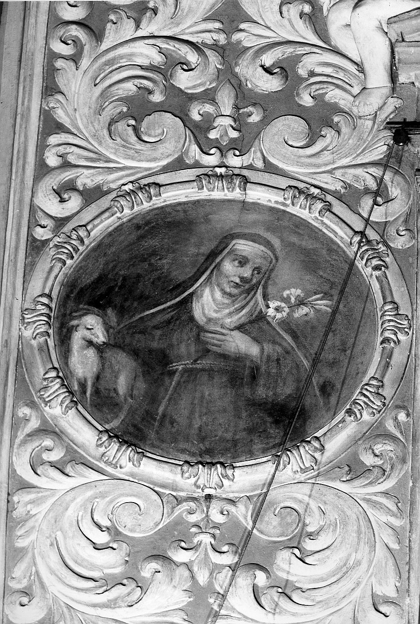Sant' Agnese d' Assisi (dipinto murale) di Bamberini Anton Domenico (attribuito) (fine sec. XVII)
