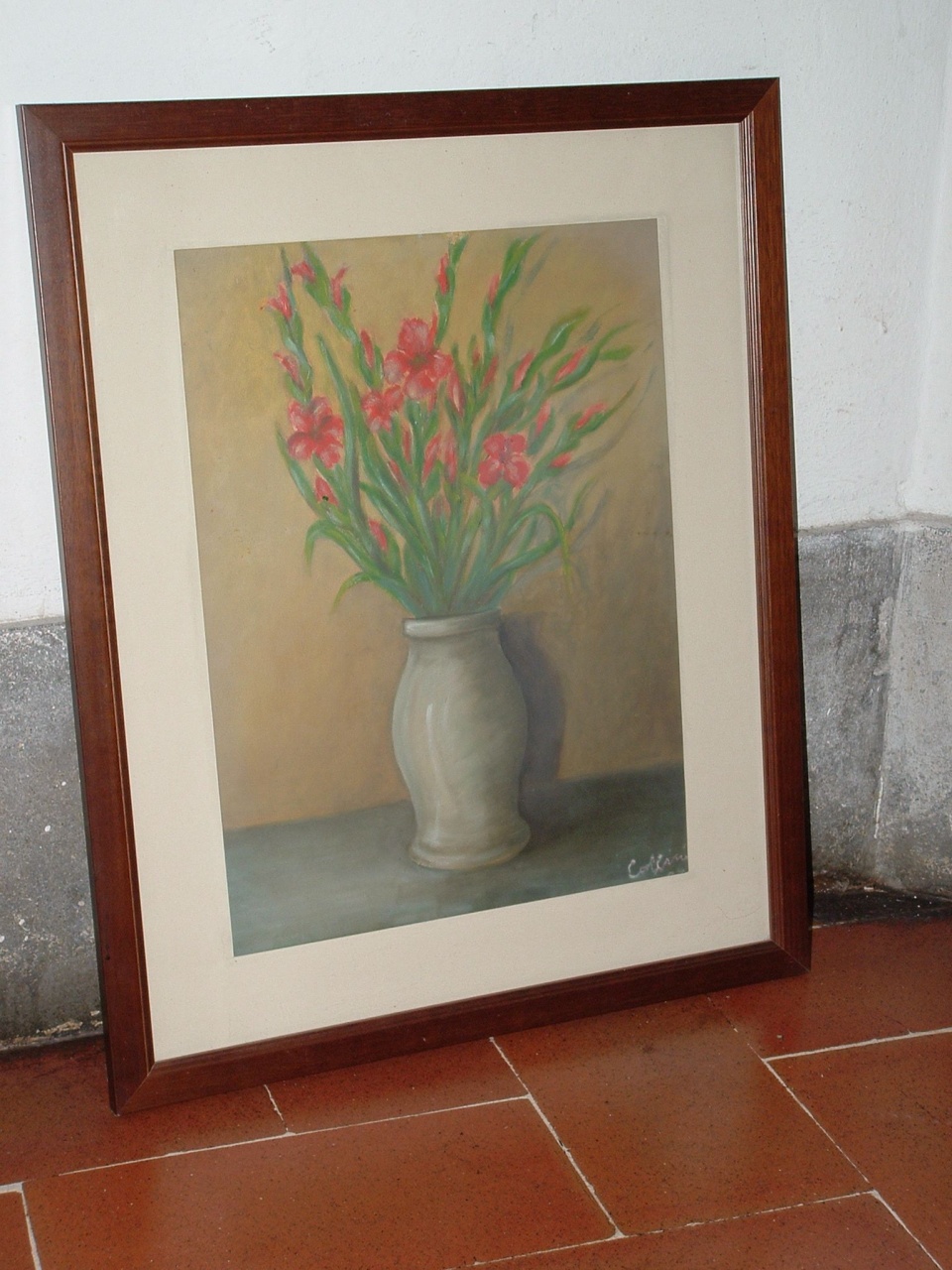 vaso con fiori (dipinto) - ambito fiorentino (sec. XX)