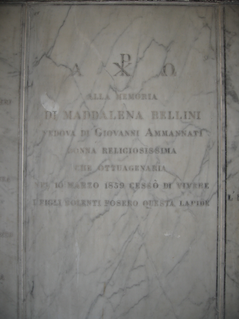 lapide tombale - bottega fiorentina (sec. XIX)