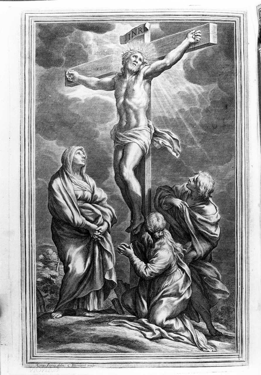 crocifissione di Cristo (stampa) di Ferri Ciro, Bloemaert Cornelis (seconda metà sec. XVII)
