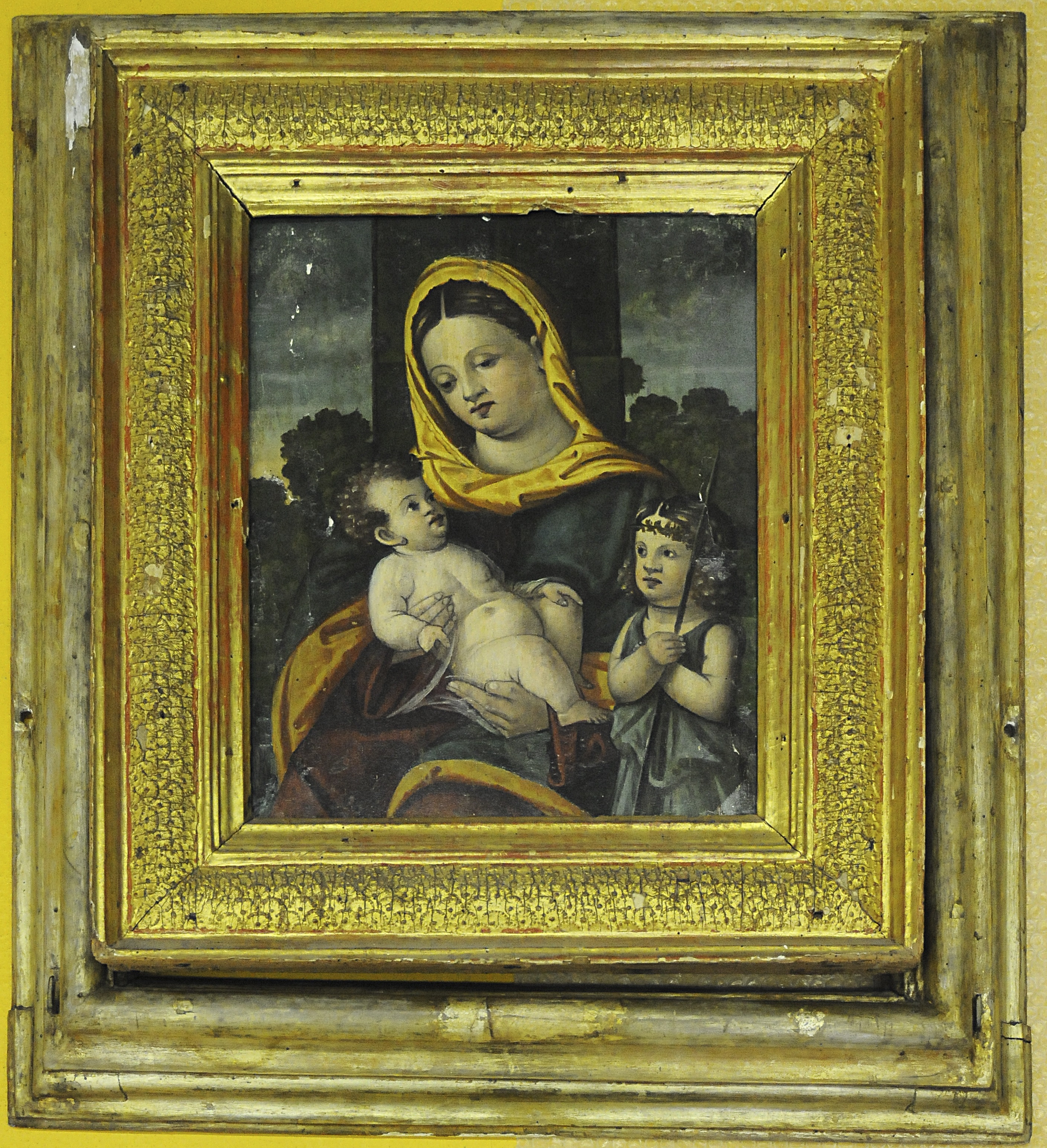Madonna con Bambino e san Giovanni Battista (quadro) - bottega Italia centrale (seconda metà XVI)