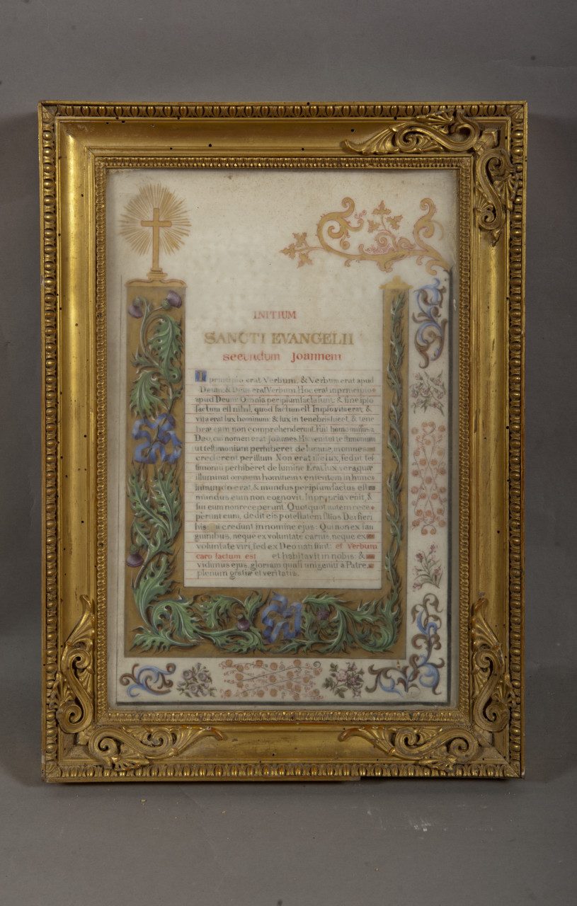 croce e motivi decorativi vegetali (cartagloria, opera isolata) - ambito francese (prima metà XIX)