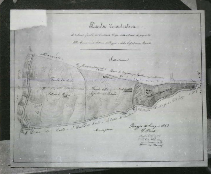 planimetria (disegno tecnico) di Calabrò Raffaele, Lacario Felice, Morelli Giovanni (XIX)