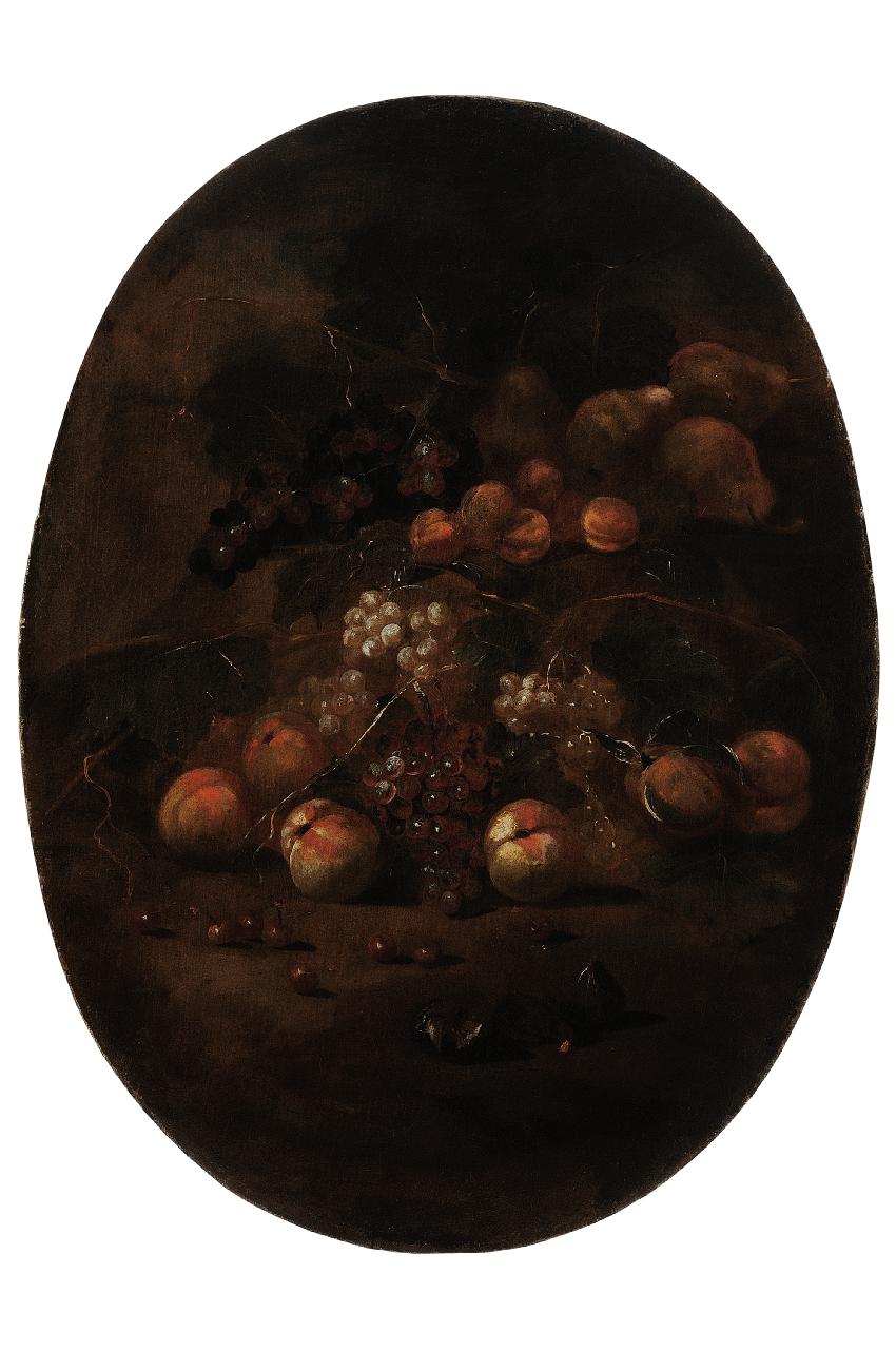 natura morta con frutta (dipinto) di Pseudo Fardella (seconda metà sec. XVII)