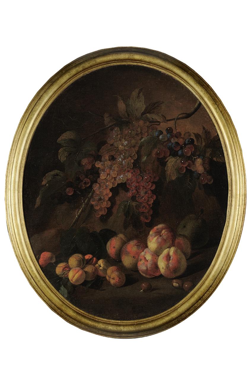 natura morta con frutta (dipinto) di Pseudo Fardella (seconda metà sec. XVII)