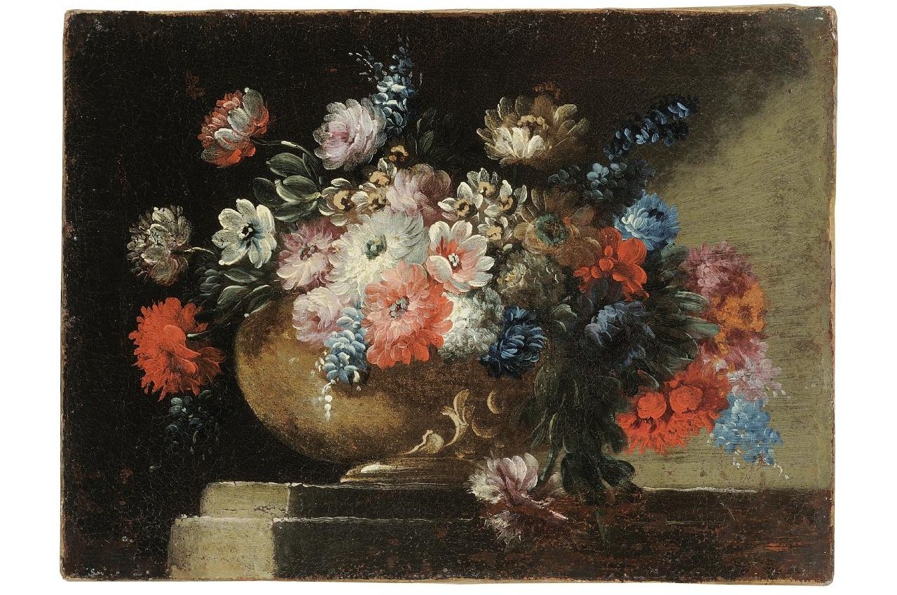 vaso con fiori (dipinto) - ambito italiano (sec. XVIII)