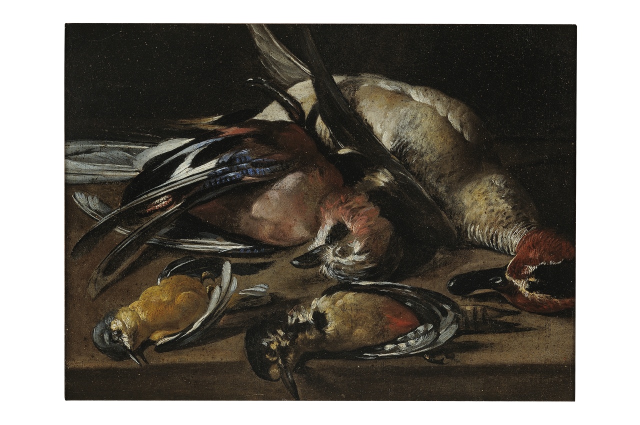 natura morta con cacciagione (dipinto) - ambito fiammingo (metà sec. XVII)
