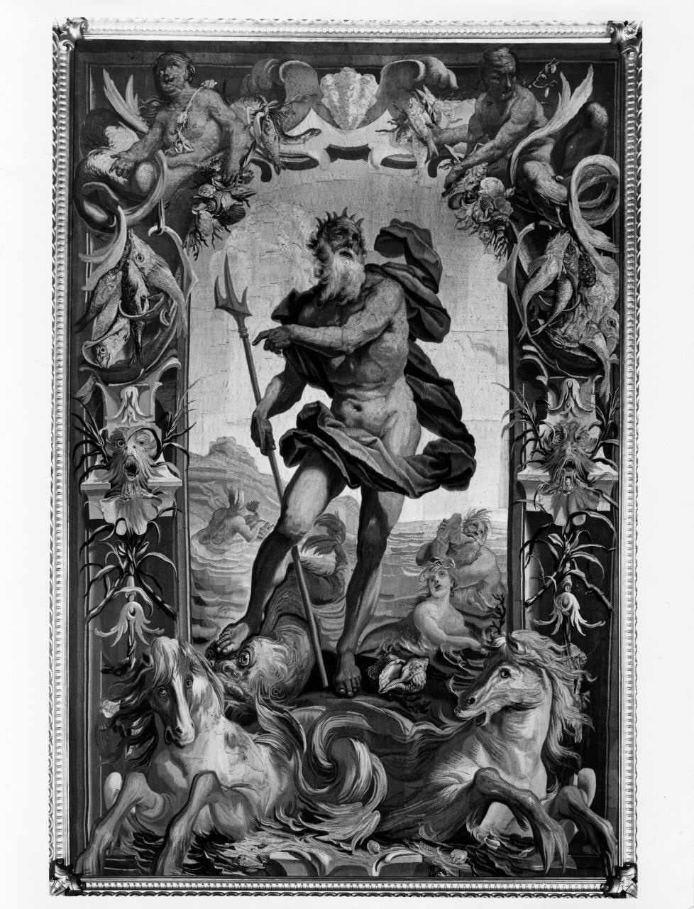 allegorie dei quattro elementi: acqua (arazzo) di Sagrestani Giovanni Camillo (attribuito), Bronconi Antonio (attribuito) (prima metà sec. XVIII)